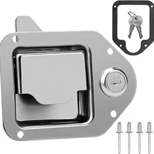 1 Count Truck Tool Box Latch Replacement Stainless Steel Toolbox 4.3″L x 3.3″W