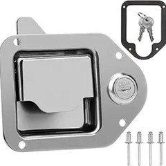 1 Count Truck Tool Box Latch Replacement Stainless Steel Toolbox 4.3″L x 3.3″W