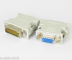 1pc DVI-D to VGA Digital Dual Link male 24+1 to VGA D-sub 15 pin female adapter