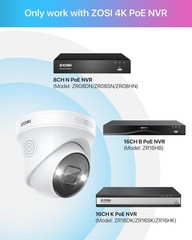 ZOSI C298 Pro 4K 8MP Dual-Lens(2x4MP) Wired WiFi PT Outdoor Security Camera