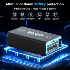 Pure Sine Wave Power Inverter 4000W 8000W 12V DC to 110 120V AC LCD Car Boat RV