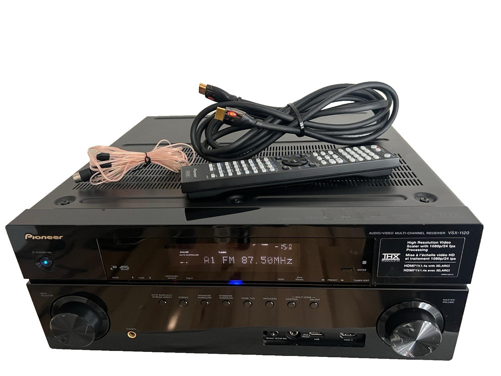 Pioneer VSX-1120-K 7.1 Channel A/V Receiver HDMI THX Tested