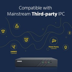ANNKE HD 8CH 4K NVR POE IP Network 8MP Video Recorder for Security Camera System