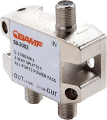 BAMF 2-Way Coax Cable Splitter, Bi-Directional Moca 5-2300Mhz – High-Performance