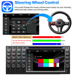 Double Din Car Stereo Radio CD DVD Bluetooth In-Dash Player with Carplay GPS Nav
