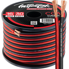 Install Link 16 AWG Gauge Speaker Wire Cable (30 Feet) Stereo, Car or Home Theat