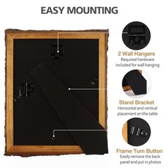 Golden State Art, 8×10 Picture Frame Rustic Brown, Solid Wood 8×10, 1 Pack