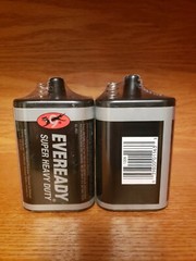 2-Pack Lantern Battery 6 Volt Eveready 1209 Heavy Duty Spring