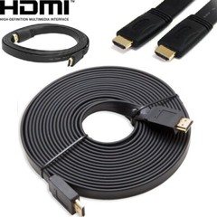 Premium HDMI M-M Cable 25FT 30FT 50FT Flat Golf Plated PS4 Xbox One 3D HDTV PC