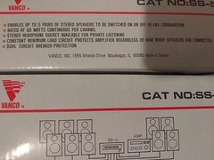 VANCO SS-5 SPEAKER CONTROLLER up to 5 Pairs Audio Accessory New in Box Headphone