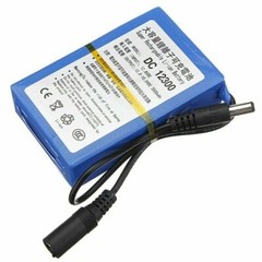 12V DC Rechargeable Lithium-ion Battery Portable Battery Pack w/ Charger Switch
