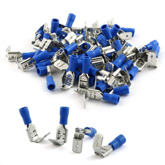 50pcs Vinyl Insulated Piggyback 6.3mm Spade Terminals 16-14AWG Wire Connector US