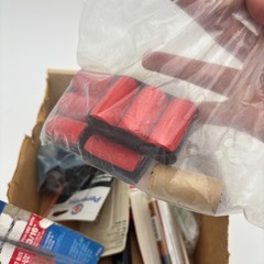 Junk Drawer Mixed Lot Vtg Electronics Probe, Drill, Sealant, Batteries etc