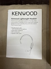 Kenwood KHS-14 Lightweight Single Muff Headset w/Boom Microphone & In-Line PTT