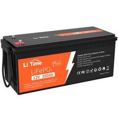 LiTime LiFePO4 12V 200Ah PLUS 200A BMS 2560W Lithium Battery for Off-Grid RV