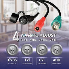 8MP Analog TVI CVI AHD Dome Security CCTV Turret Camera Colorvu 2.8mm