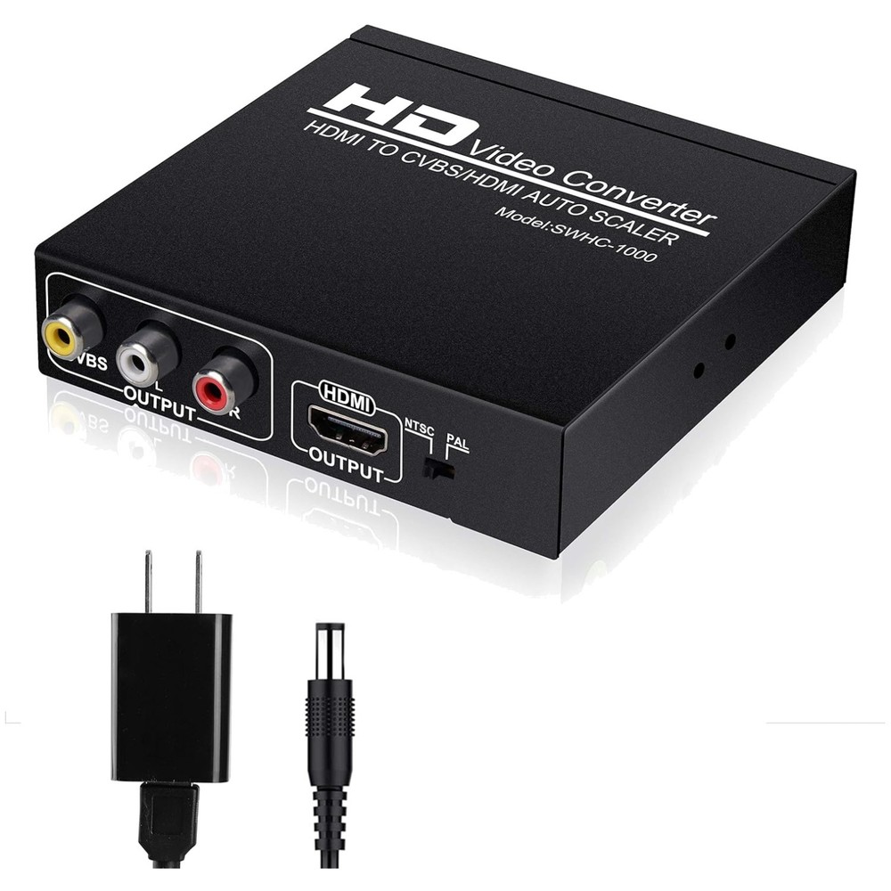 HDMI to RCA Converter Splitter with Power Adapter