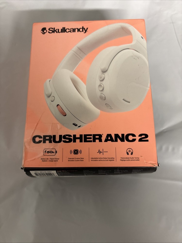 Skullcandy Crusher ANC 2 Sensory Bass Headphones – Bone (White)