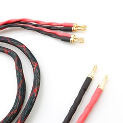 One Piece 12AWG OCC Pure Copper HIFI Audio Bi-wire Speaker Cable 2 to 4 Plugs
