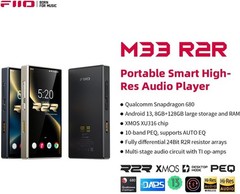 FiiO M33 R2R HiFi Music Player, 8GB RAM Snapdragon 680 XMOS USB DAC (Black)