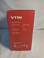 VTIN Waterproof Bluetooth Wireless Speaker #BH221A Black Lightweight, TF Card