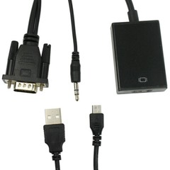 VGA To HDMI Output 1080P HD+ Audio TV AV HDTV Video Cable Converter Adapter