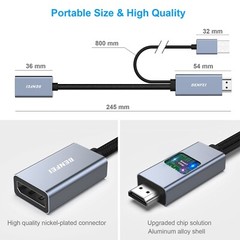BENFEI HDMI to DisplayPort Adapter, HDMI Source to DisplayPort Monitor Compat…