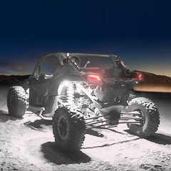 MICTUNING C2 Curved 12 Pods Pure White LED Rock Lights Truck Underglow Neon Kits