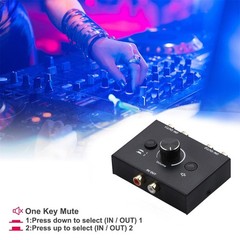 1 In 2 Out/2 In 1 Out RCA Stereo Audio Switch Stereo Audio Bi-Directional Switch