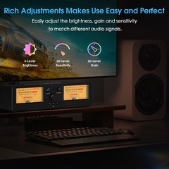 Douk Audio VU3PRO 2-Way Amplifier/Speaker Selector Switcher Box VU Meter