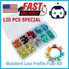 120 PC Low Profile Mini Car Fuse Auto Car Motorcycle SUV FUSES Kit APM ATM