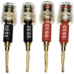 CESS-220 Pin Banana Plug to 4Mm Female Banana Jack/Speaker Wire, 4 Pack