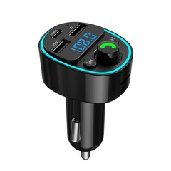 Car phone charger BT FM Transmitter Player handsfree support U disk TF card