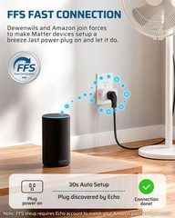 Matter Smart Plug, Work with Alexa, Apple Home, Google, SmartThings, 3 Pack