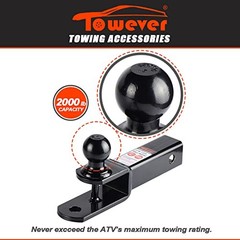 84209 2 inches ATV Receiver Hitch 3 in 1 Ball Mount with 2 inches Ball