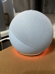 Echo Dot 5th Generation With Clock Smart Speaker Blue No Box