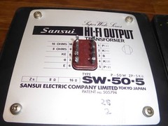 Sansui SW-50-5 Rare Large Output Transformers x2 Tested Japan 01