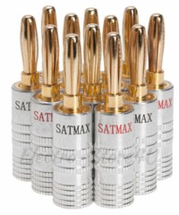 24K Gold Plated Audio Screw Banana Plug Speaker Wire Jack Connector Pack Lot