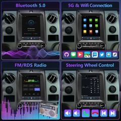 9.7″ For Ford F150 2009-2014 Android 14 Car Stereo Radio CarPlay GPS Navi BT SWC