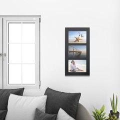 Malden – 951-346 4×6 3-Opening Collage Displays Three Pictures, Black