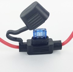 In-Line Car Fuse Holder ATM Blade Mini Fuse 16AWG cable 12/24/32V 25A Waterproof