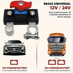 1Pcs Universal Battery Disconnect Switch 12V / 24V Cut Off Isolator for Cars RV