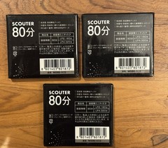 Rare Set of 3 Scouter Recordable MiniDiscs (Black/Blue/Red)