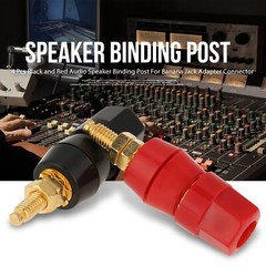 4X Gold Plated Audio Speaker Terminal 4mm Binding Post Banana Jack Plug Adapter