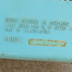 Vintage GE M500XTS Teal TV 15″ Space Age Mid Century TESTED WORKING Retro Prop