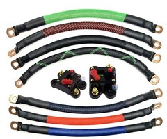 Multi AMP Circuit Breaker Braided Sleeving Wire/Ring Terminals Combo Multi Color