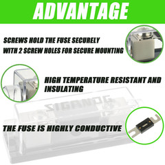 0/2/4 Gauge AWG Inline ANL Fuse Holder with 350 Amp Fuse
