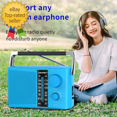 AM/FM Radio with Best Reception AC or Battery Operated Portable Radio with Big
