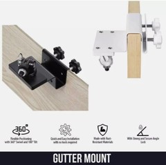 Wasserstein Weatherproof Gutter Mount with Universal Screw Adapter Compatible