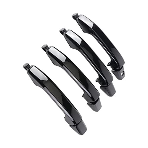 Door Handles Gloss Black Painted 4 PCS for 2014-2019 Silverado Sierra GMC 1500